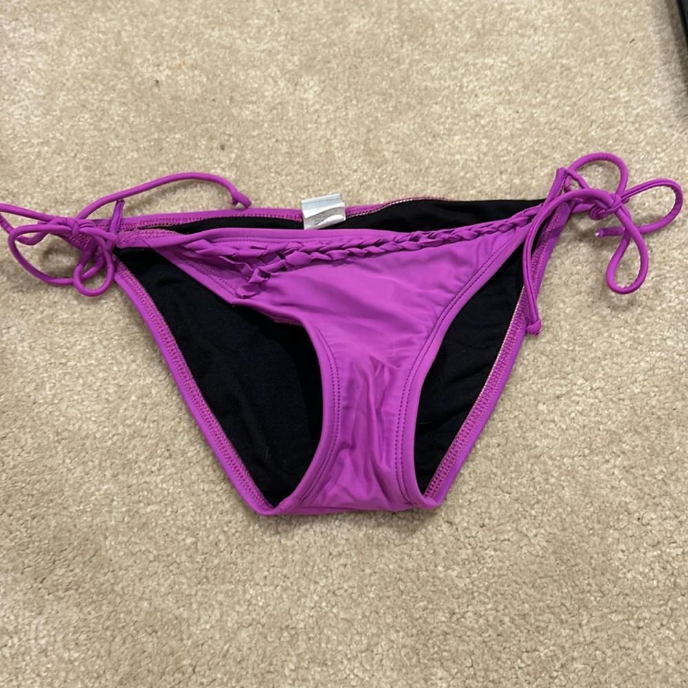 Split Neon Purple Swim Bottom